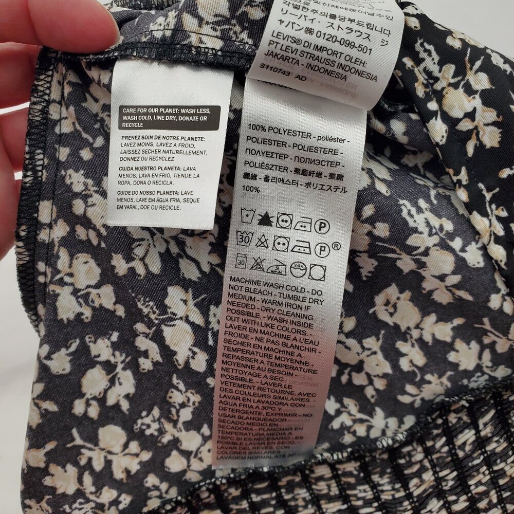 Adorable 2for1 American Rag Denim mini skirt & Levi's floral Crop Top OUTFIT -S - Picture 11 of 12